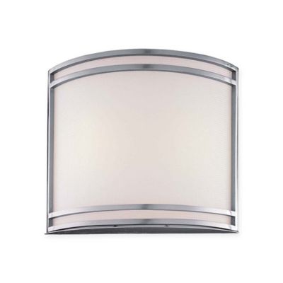 Minka Lavery 2-Light Half Cylinder Wall Sconce in Brushed Nickel - Bed Bath & Beyond